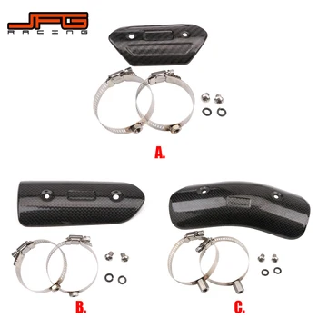 

Motorcycle Exhaust Muffler Carbon Fiber Protector Heat Shield Cover Guard Anti-Scalding Cover For KTM YAMAHA SUZUKI HONDA
