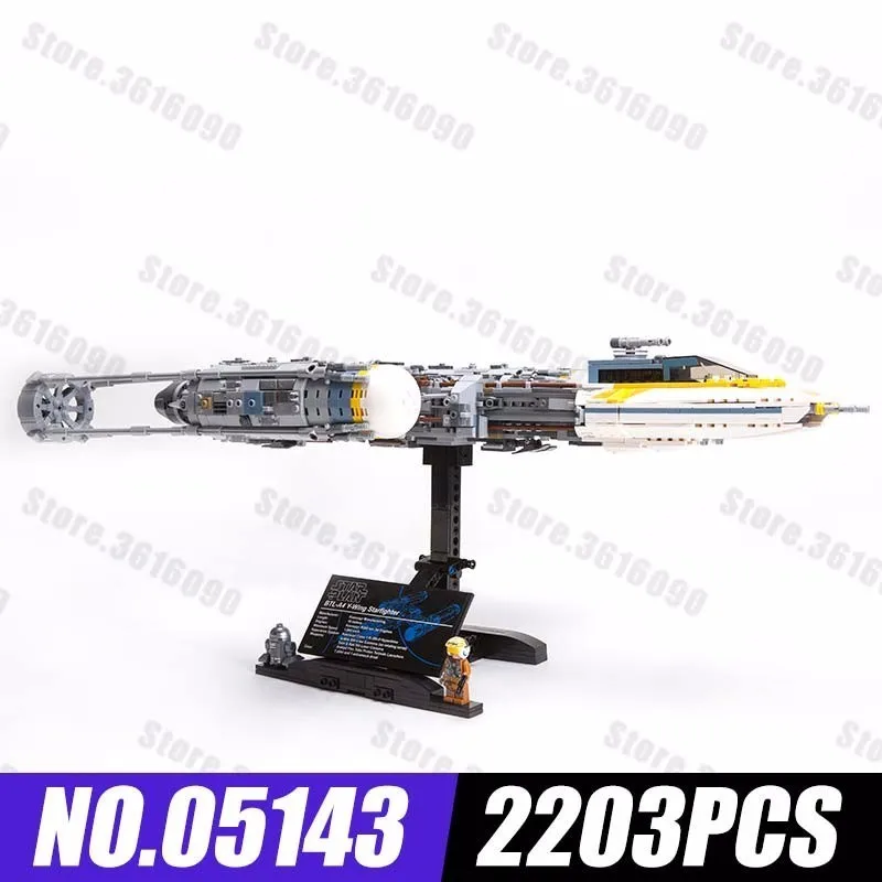 

Happy Spelling 05143 Star Series Y Wing Interstellar Fighter Assembling Insert Building Block Alpinia Small Grain Lepin Blocks