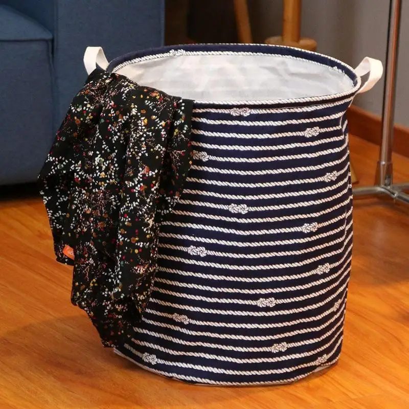 قماش للطي المطبوعة الغسيل التخزين دلو لعب أشتات برميل سلة