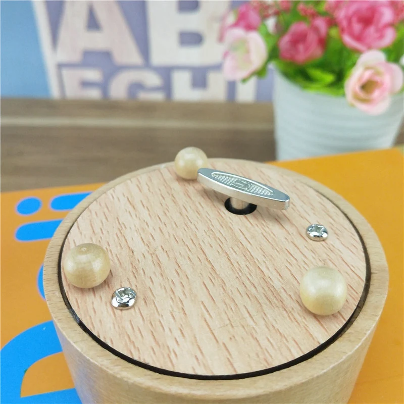Round Blank Music Box Birthday Valentine'S Day Gift Action Figures Figurine Resin Handicraft Miniatures No Specified Music 2