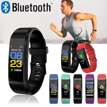 

ID115 Plus Bluetooth Smart Band Fitness Tracker Bracelet Heart Rate Steps