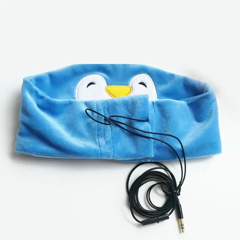 Новейший детские наушники Детский плюшевый мультфильм провод-контролируемый головкой музыкальный наушники для сна удаляемый моющийся
