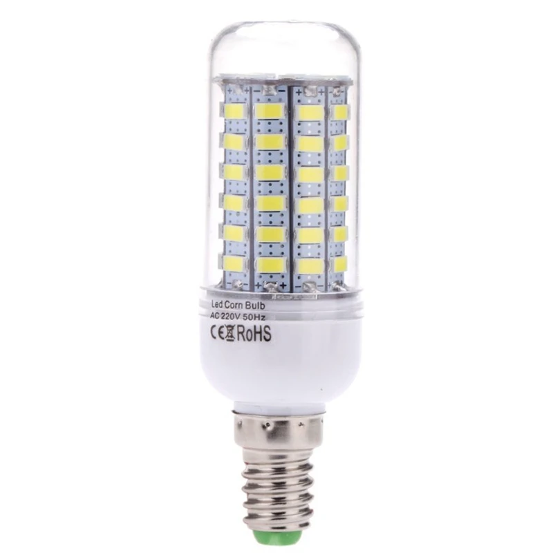 Новый E14 15 W 5730 SMD 69 светодиодный свет мозоли энергосберегающие лампы 360 градусы 200-240 V Белый