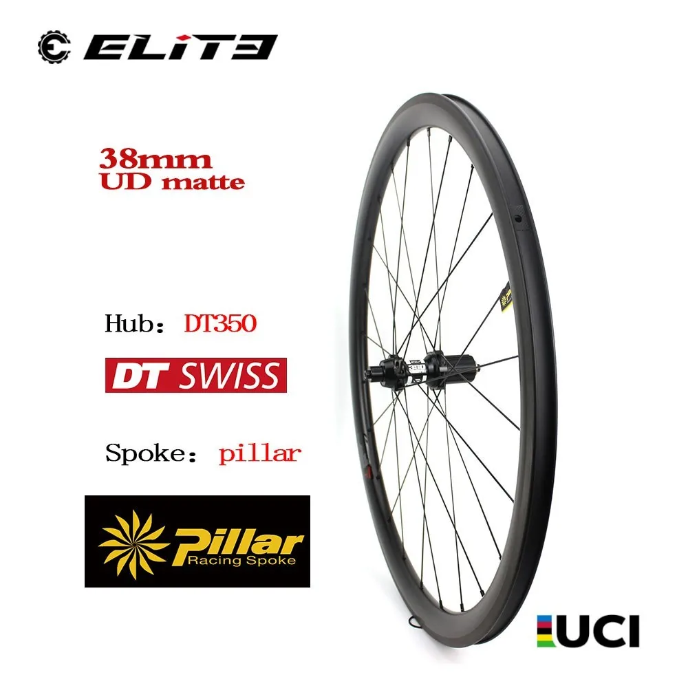 

DT Swiss 350 Carbon Fiber Road Bike Wheelset 700C Bicycle Wheel Tubular Clincher Tubeless with 30mm 38mm 47mm 50mm 60mm 88mm Rim