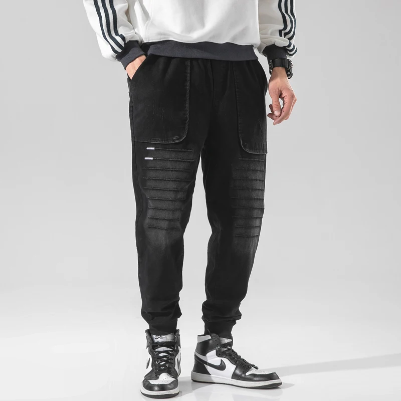 

Online Retailers A238 - K926 - P95 Jeans Male Split Joint Overalls Easy Pants Leisure Time Pants Male Pants Trousers Male