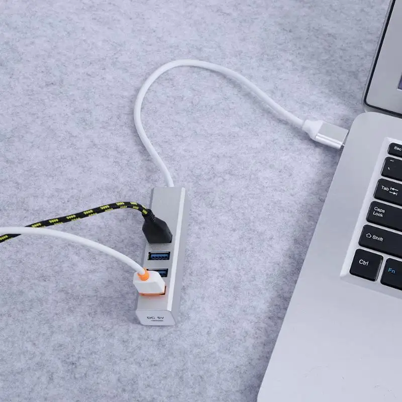 4 порта USB 3 0 концентратор сплиттер алюминиевый сплав адаптер с кабелем