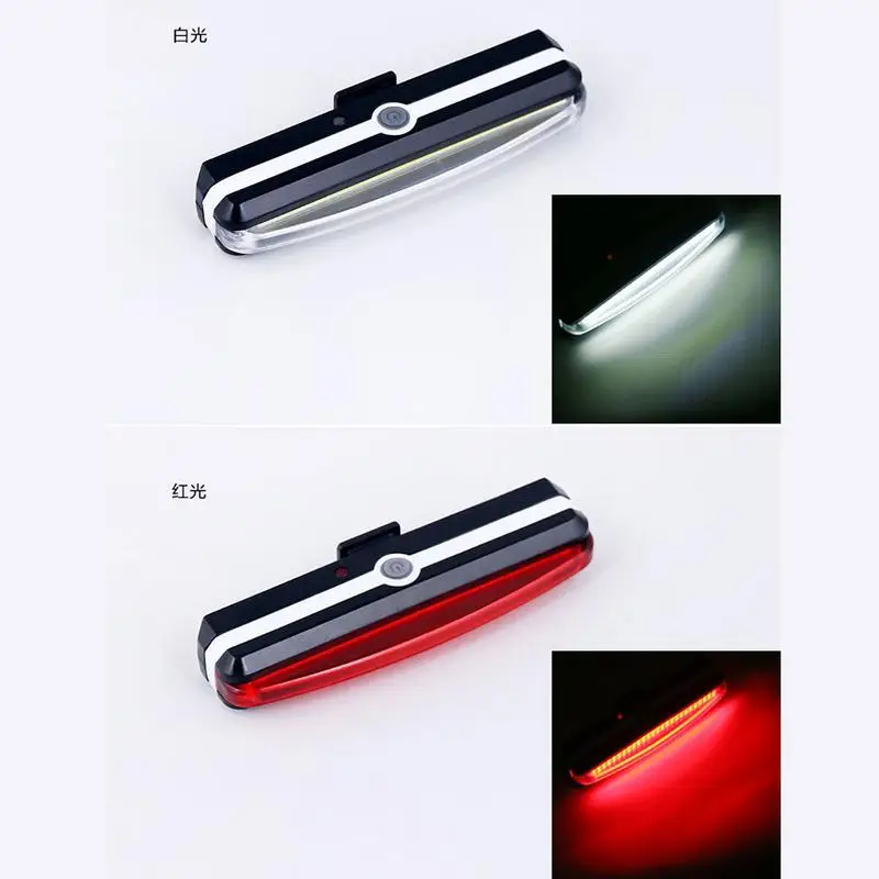 Cheap Night Cycling Taillight USB Charging Mountain Bike COB Safety Warning Lamp Camping Lantern Bicycle Accessories 2