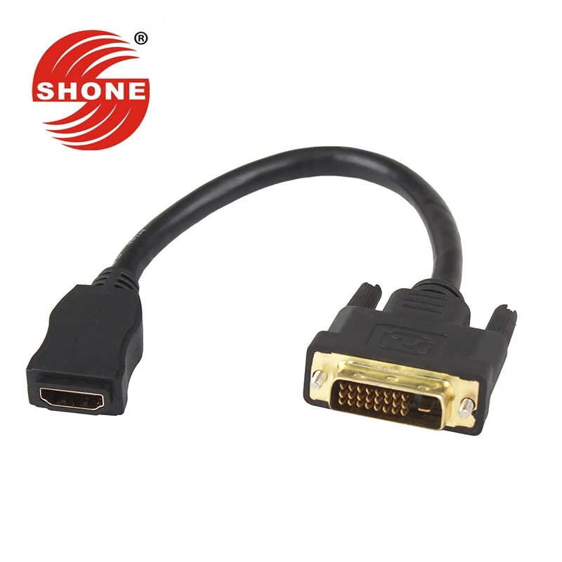 Кабель адаптер DVI HDMI штекер гнездо HD двусторонний в обоих направлениях от