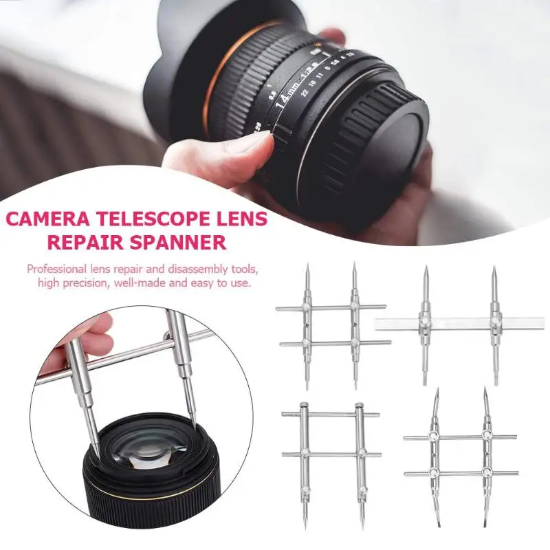 

Camera Telescope Microscope Lens Repair Spanner Disassemble Wrench Open Tool Set Professional lens repair tool