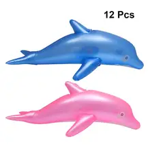 12 шт. надувной дельфин, игрушка для ванны, игрушка для плавания в бассейне, Пляжная игрушка 51x20 см, вечерние надувные игрушки, подарок