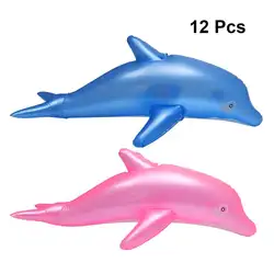 12 шт надувной Дельфин взорвать игрушка для купания бассейн пляж игрушка 51x20 см вечерние Надувные игрушки подарок