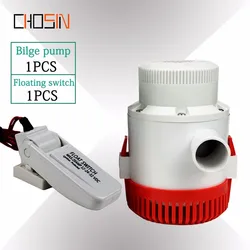 3500GPH Large Flow Electric Boat Bilge Water Pump 12v 24v Dc With Float Switch Set Submersible 12 24 Volt 3500 Gph