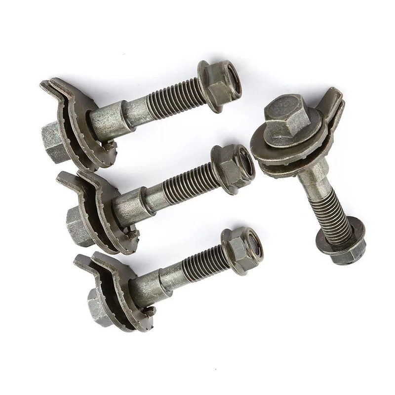 

4pcs 14mm Car Carbon Steel Four Wheel Alignment Adjustable Camber Kit Cam Bolts Car Auto Fastener Connecting Army Green