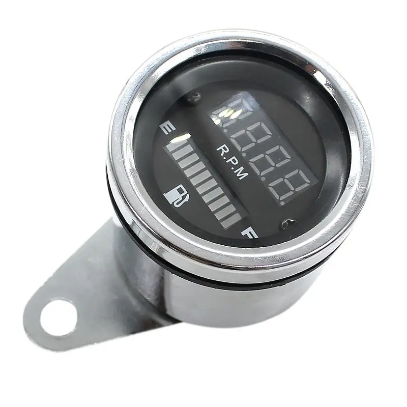 Motorcycle Tachometer Speedometer Fuel Gauge Dc 12V Led Digital Display