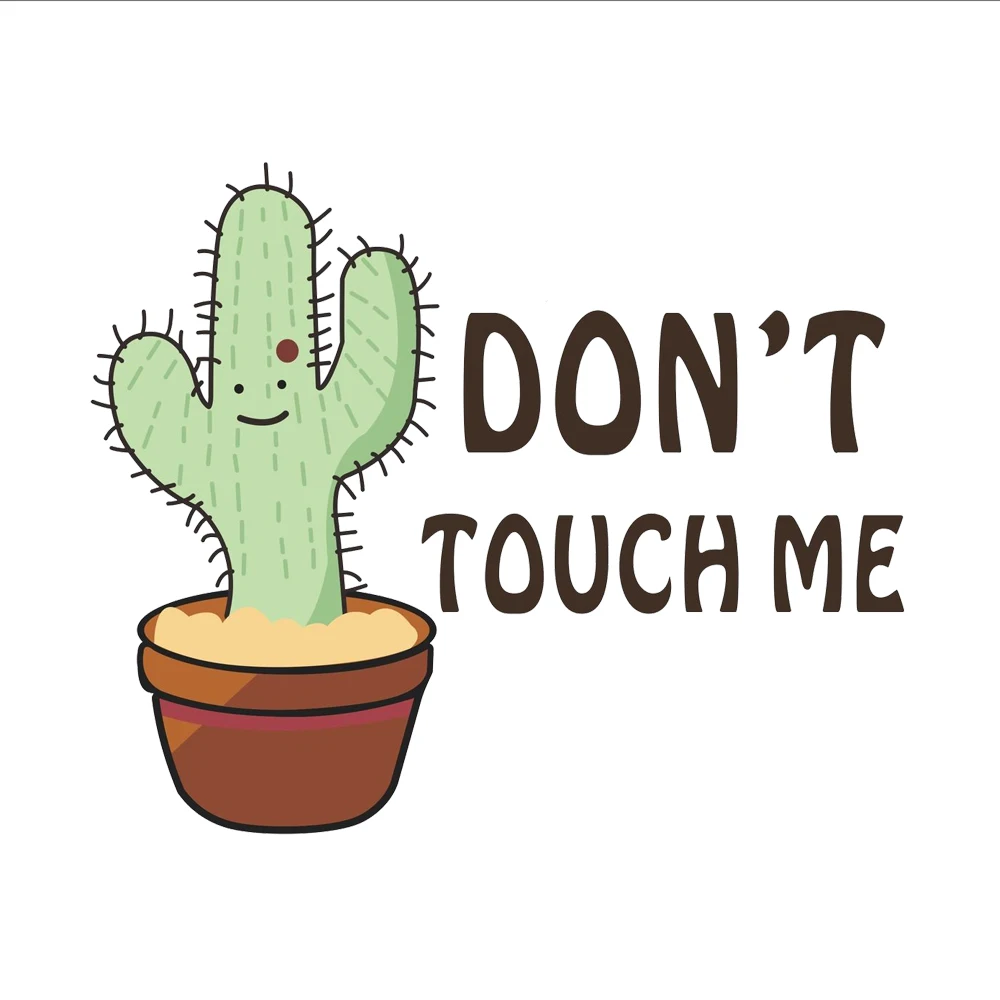 Смешная Виниловая наклейка на окно автомобиля Don't Touch Me Cactus|Наклейки автомобиль|