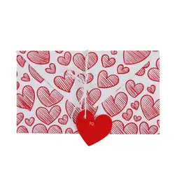 2 шт креативные конверты формы карты сложенные Открытки День Святого Валентина любящее сердце поздравительные открытки женский для