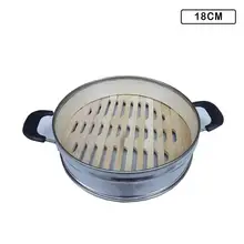 Паровые пельмени из нержавеющей стали Пароварка бамбуковые нижние булочки Dim Sum лист лотоса рисовая Пароварка бамбуковая пароварка