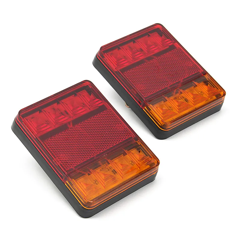 

1Pair 8 LED Car Light Led Lamp Universal Waterproof Truck Auto Trailer Boat Tail Light Rear Light Lamps DC12V