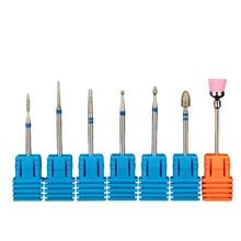 Сверло из карбида вольфрама стали для ногтей с щеткой металлические биты для электрической машинка для дизайна ногтей боры Нано покрытие ногтей дрель