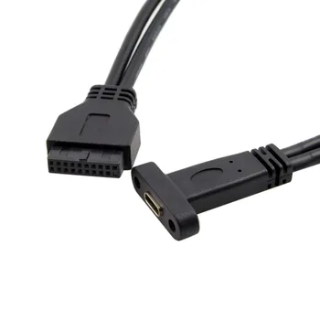 

40CM USB-C Motherboard Extend Cord USB 3.1 Type C Female To 3.0 19Pin Male Extend Adapter Cable For Computer