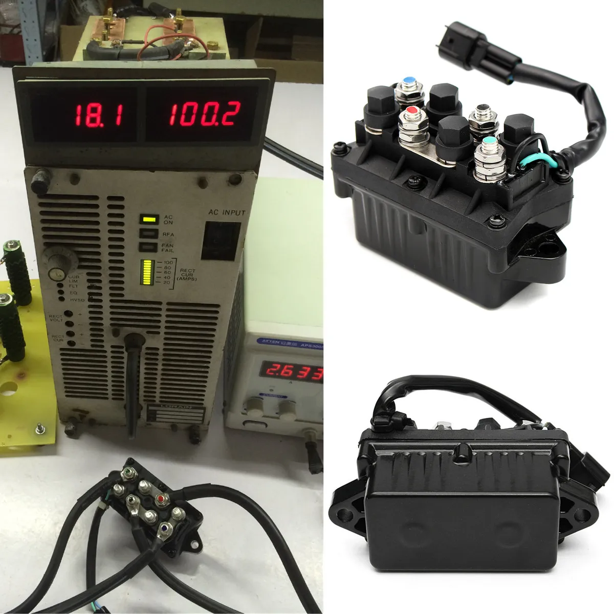 

61A-81950-00-00 Trim Relay Assy (3 Pin In The Plug) For Yamaha 40-90-HP Power Trim Tilt Relay Outboard 4 Stroke 120A 12V IP67