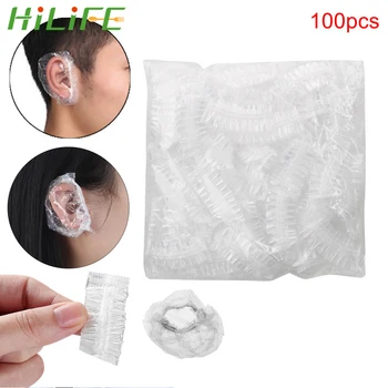 Online 100 Pcs/Set Einweg Ohrenschützer Transparent Wasserdichte Salon Haar Farbstoff Klar Ohr Abdeckung Ohr Schutz Bad Produkte