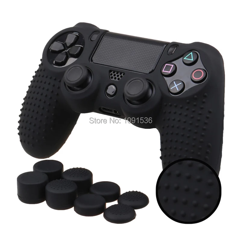 1 Pair Silicone Cover Skin Rubber Case for PlayStation 4 PS4 Wireless  Controller