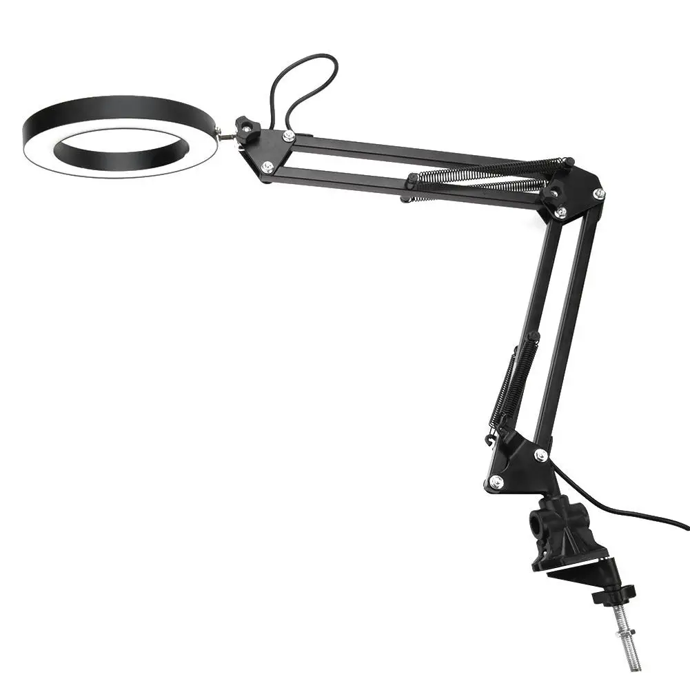 

Foldable Eyecare Table Lamp Flexible Swing Arm Clamp Mount Lamp USB Three Tone Desk Light New