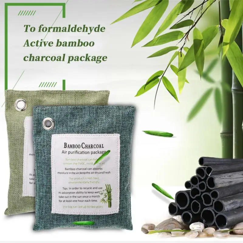 

Car Air Purifying Bag Natural Odor Eliminator Fragrance Free Chemical Free Odor Bamboo Charcoal Absorber Captures