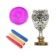 Винтажная сургучная Печать комплект печатей Подсолнух картина металлический Дракон ручка свадебные приглашения Фирменная специальная печать штамп