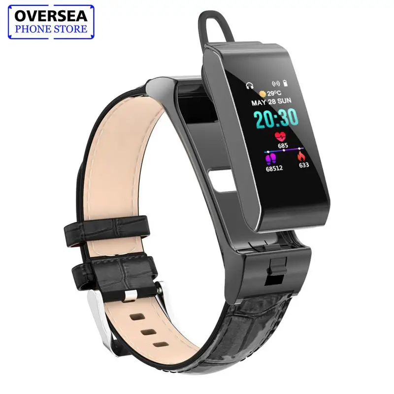 

B3S Bluetooth Color Screen Smart Bracelet Fitness Tracker Watch With Ear Phone Heart Rate Blood Pressure Sleep Monitor GPS Step