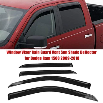 

Car Styling Window Visor Rain Guard Vent Sun Shade Deflector for Dodge Ram 1500 2009-2018
