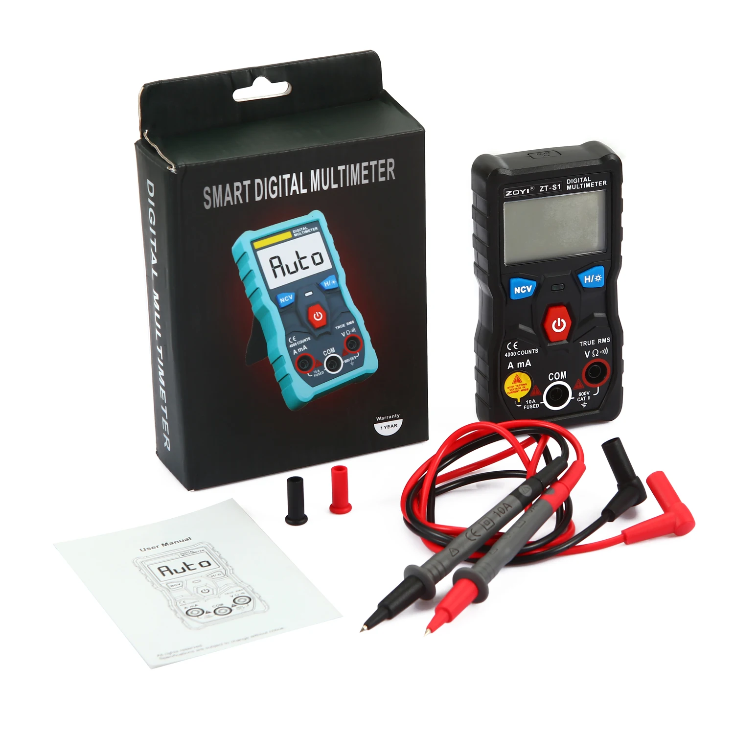 

HHO ZOYI ZT-S1 Digital Multimeter tester autoranging True rms automotriz Multimeter with NCV DATA HOLD LCD backlight+Flashligh