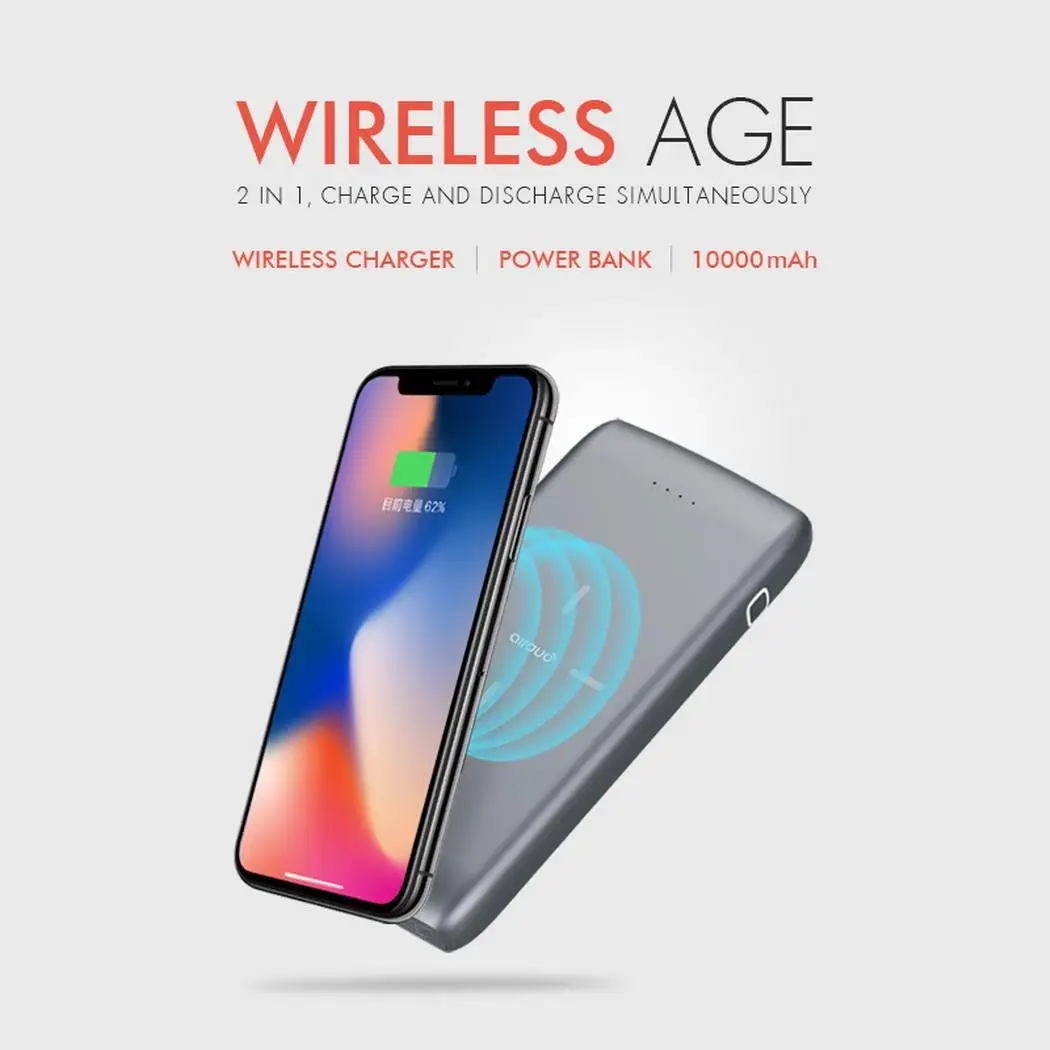 10000mAh Wireless Power Bank Universal Portable Charger Powerbank Pawer Bank Power Supply External Batery Poverbank 10000mAh Wireless Power Bank Universal Portable Charger Powerbank Pawer Bank Power Supply External Batery Poverbank