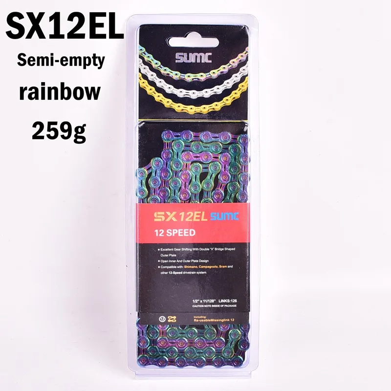 Rainbow SUMC SX12SL велосипедная цепь 126L 12 цепь для скоростного велосипеда с MissingLink для горных/велосипедных частей, оригинальная коробка