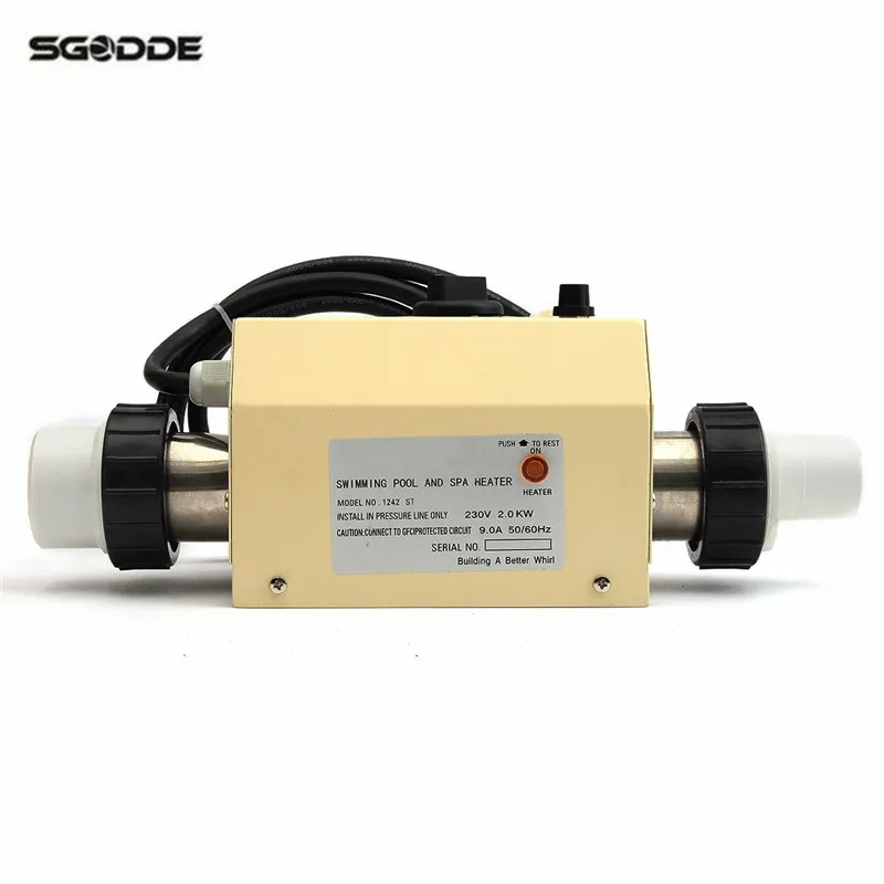 

Water Sports 2KW 220V Electric Swimming Pool and SPA Bath Heating Tub Water Heater Thermostat 220V Swimming Pool Accessories