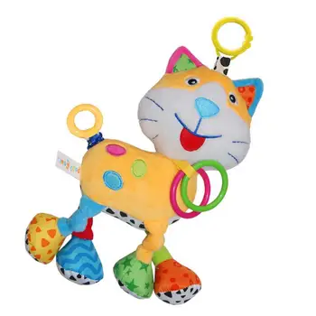 

Baby Infant Voice Shaking Multifunctional Plush Cats Rattles Pulling Music Instrument