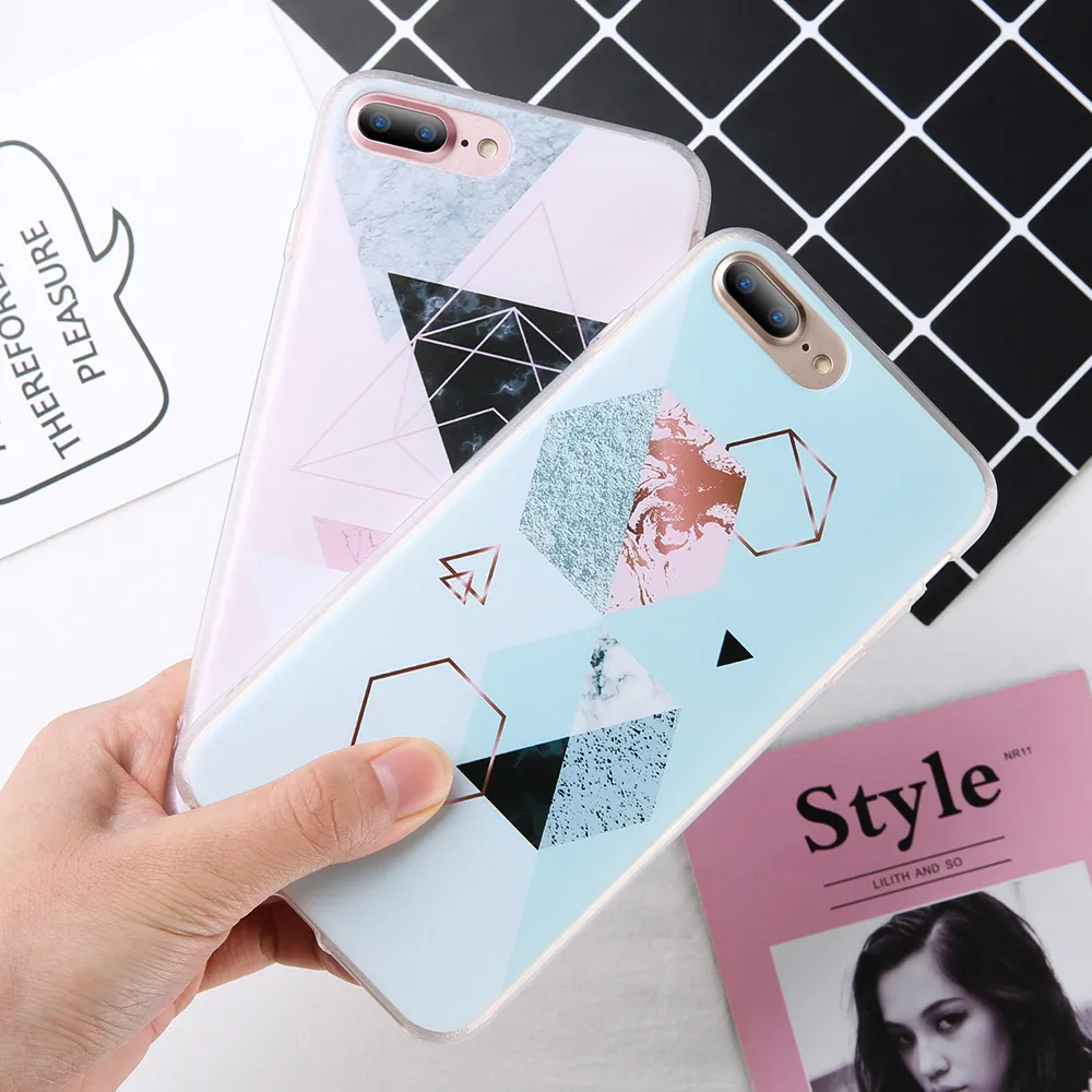 

KISSCASE Geometric Triangle Marble Case For P20 Pro P10 P9 P8 Plus Back Phone Case For Huawei P20 Lite Honor 9 Lite Case Coques