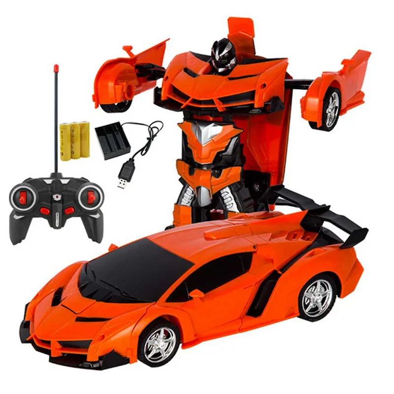 2 in 1 Kids Toys Transformation Robot RC Car Model Toys 360 Rotation Stunt Car Zero Gravity Deformation Robots Car Gift for Boys