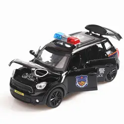 1:32 моделирование сплава литья под давлением мини модель полицейской машины Детская игрушка автомобиль украшение торта, выпечки автомобиля