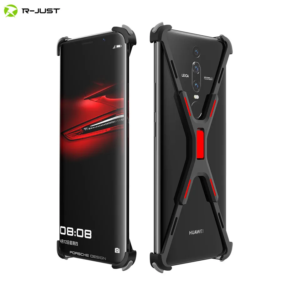 R-JUST For Huawei Mate RS Shockproof Aluminum Metal Border X Shape Case MateRs Protect Frame Bumper Cover Coque |