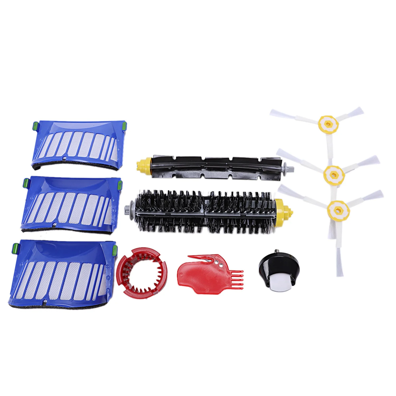 

Filter, Side Brush, Bristles And Flexible Mixer Agitator For Roomba 600 610 620 625 630 650 660