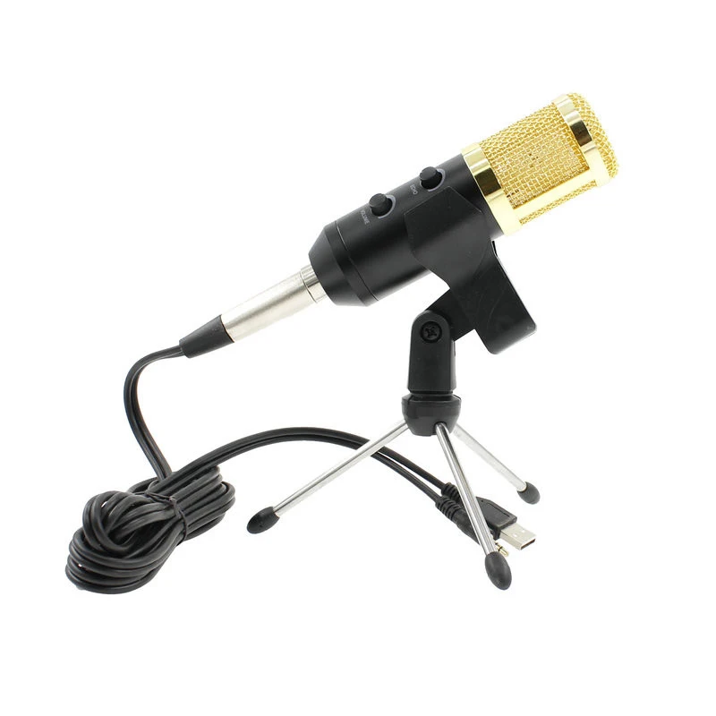 

MK-F200TL Condenser Microphone For Computer Studio Professionals 3.5mm Wired Stand USB MIC For PC Karaoke Laptop Recording