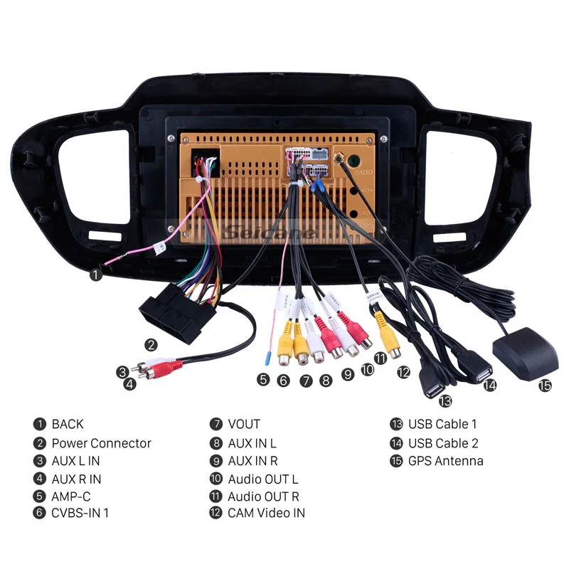  Seicane 10.1 inch 2din Android 8.1 Car Radio GPS Head Unit For KIA SORENTO 2015 2016 (LHD) Wifi Blu