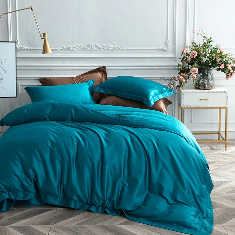 

Nordic Minimalist Style 100S Solid Color 15-20 Bed Sheets Quilt Cover Customizable Enterprises Family of Four a Generation of Fa