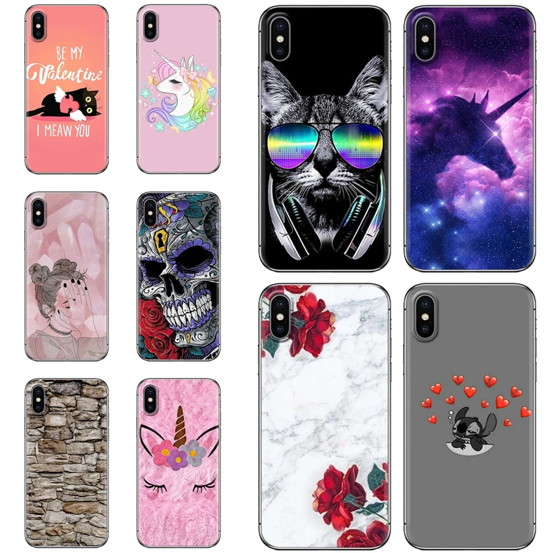 

Ins Style Colorful Painted Back Phone Cover For Alcatel 1X/ 3/ 3C/ 3V/ 3X/ 5/ U5 Plus/ 5V/ 7 Stylish Design Soft Phone Case