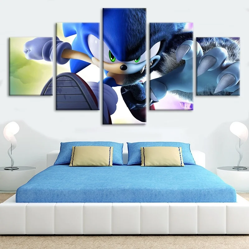 

Wall Picture Sonic The Werehog Video Game Poster Picture Oil Painting for Home Decor