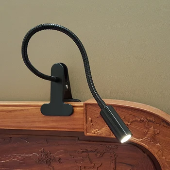 

Powerful 1pcs Led Clip Desk Lamp Stepless Dimming Portable Bedside Study Reading Lamp Flexible Hose Led Book Light Table Lamps