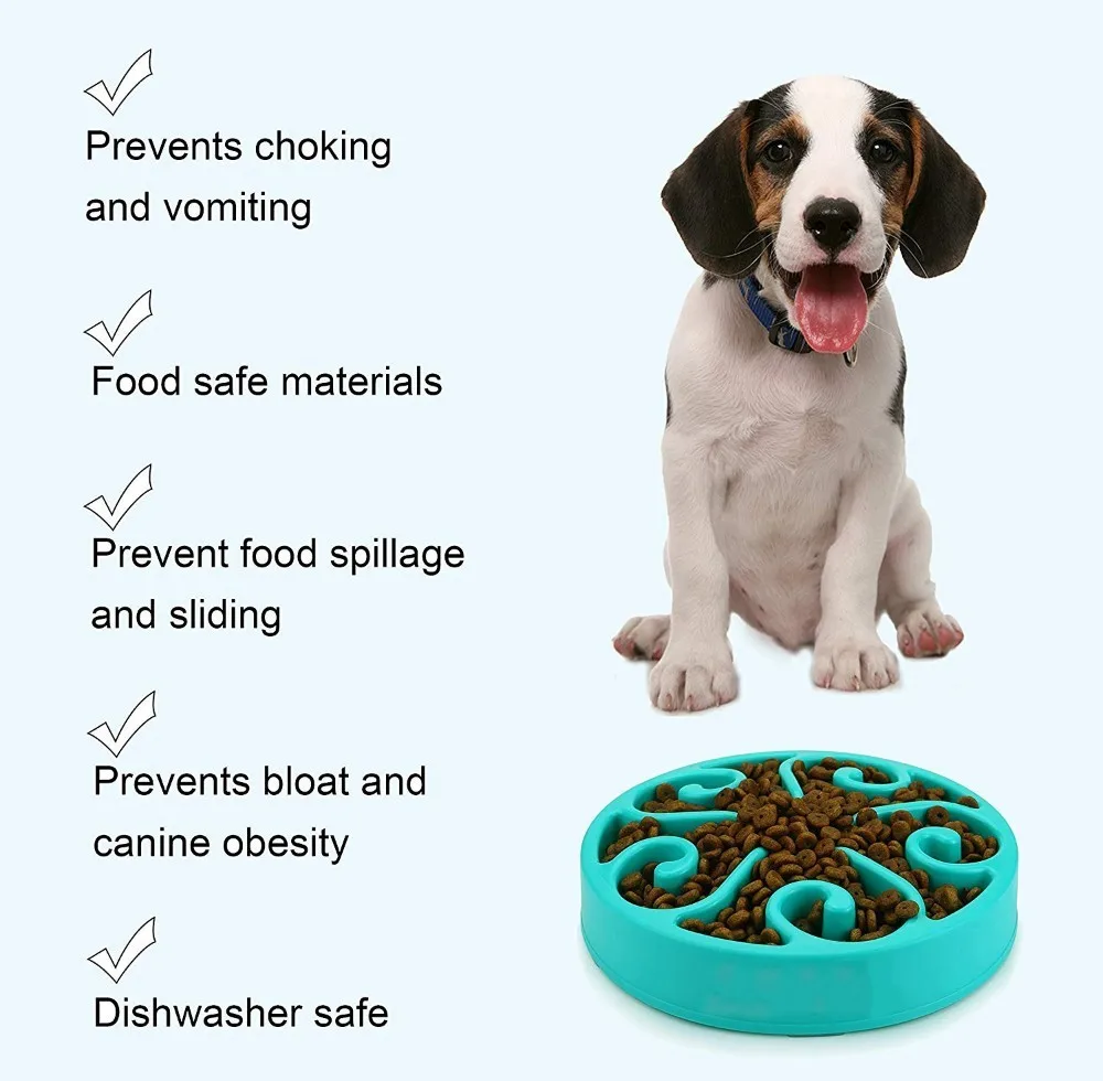 Benepaw Нетоксичная Веселая миска для собак с медленной кормушкой нескользящая еды