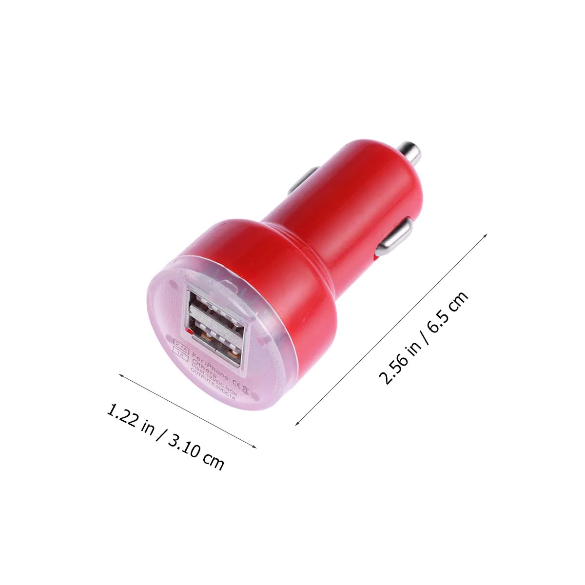 1 шт. 2.1A Универсальный Переходник USB для зарядки в машине Mini Bullet LED двойной 2